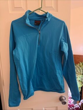 Mammut Blue Zip-Neck Performance Sweater